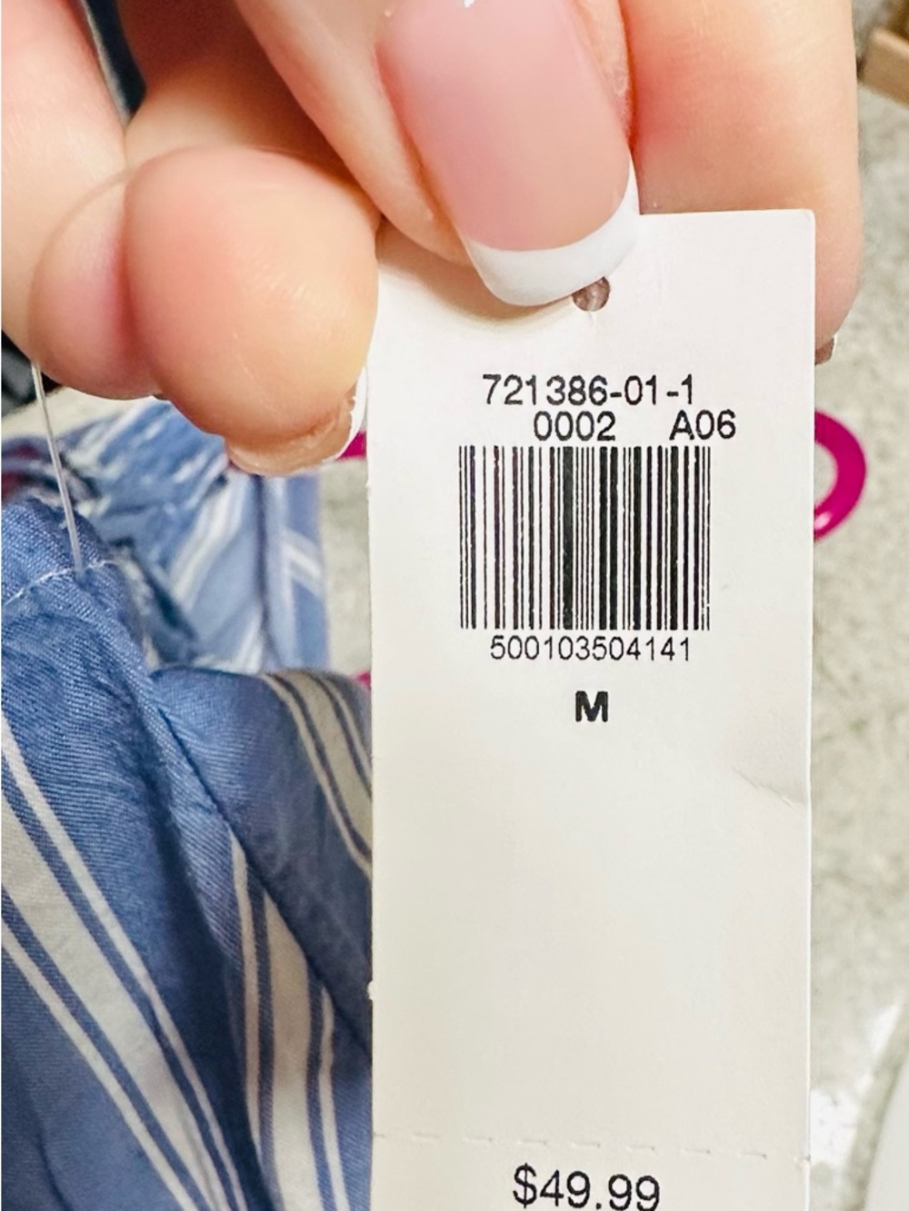 Old Navy Blue and White Striped Sleeveless Sundress - Picture 4 of 4